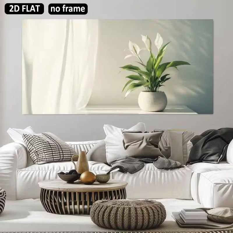 1 ชิ้น (ไม่มีกรอบ) 2D แบน, 2D  - Peace Lily White บทวิจารณ์และราคา